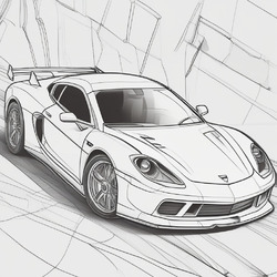 Sports Car Coloring Pic