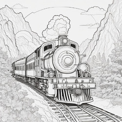 Train Coloring Pic